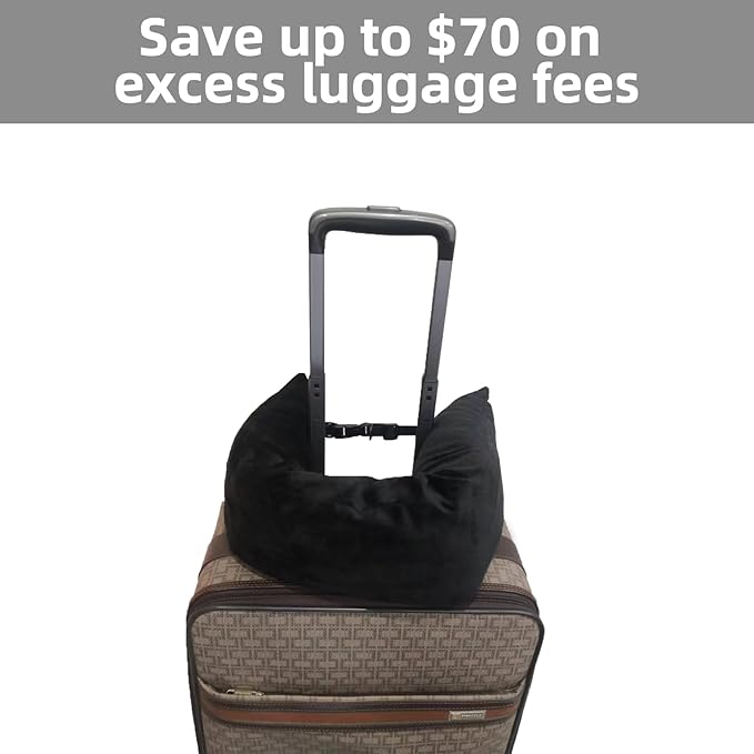 Stuffable Neck Pillow for Travel，Stuffable Travel Pillow，Travel Neck Pillow Stuffable with Clothes Transforms Into Extra Luggage without Excess Fees（with Eye Masks, Earplugs and Storage Dag）