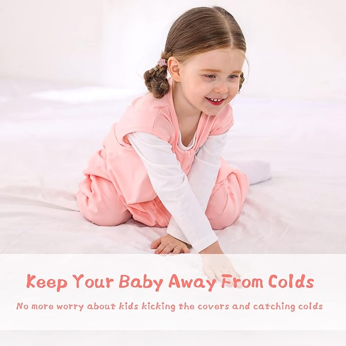 WONDAY Toddler Sleep Sack, Sleep Sack 2t-3t, Sleep Sack Baby Wearable Blanket, Toddler Baby Sleep Sacks with Feet, Sleeveless Soft Toddler Sleeping Sack