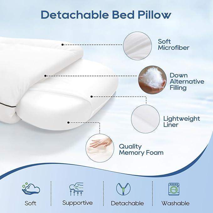 Basic Beyond Cervical Neck Pillow for Neck Pain Relief, 17*25*2.4 Cervical Pillow for Neck Correction, Memory Foam Ergonomic Pillow with Good Neck Support, Orthopedic Pillow for Back and Side Sleepers