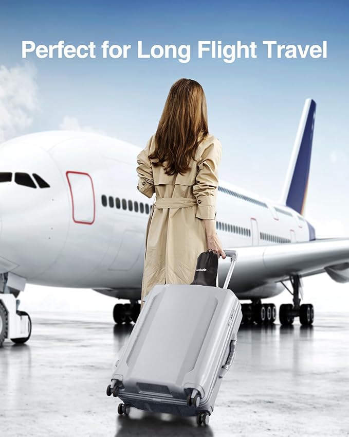 Luxtude Inflatable Lumbar Pillow for Airplane Travel, Lumbar Support Pillow for Office Chair/Car, Self-Inflating Travel Lumbar Pillow Back Support, Lower Back Pillow for Reducing Lumbar Pain