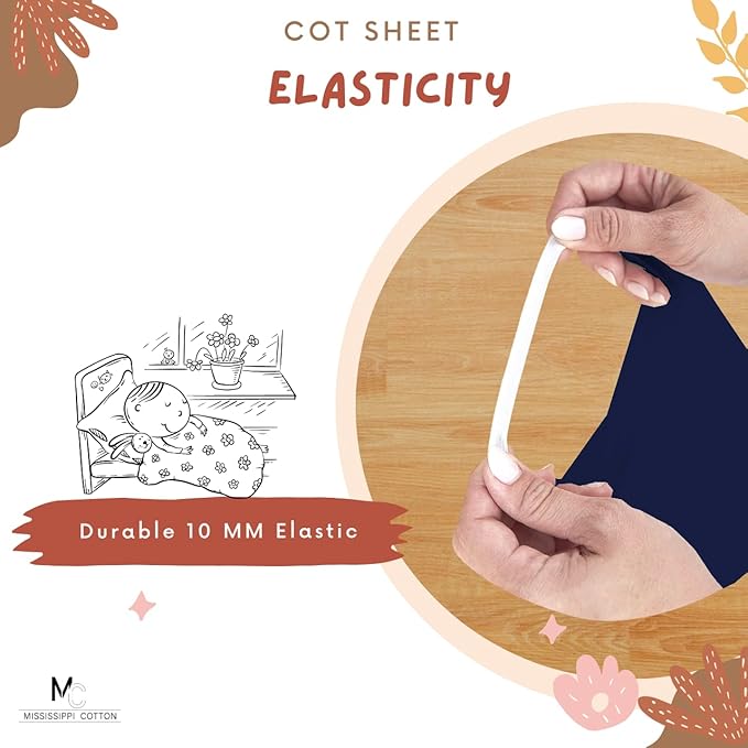 Pack of 12 Cot Sheet for Daycare Preschool Cot Bed -Polyblend Fabric with Corner Elastic Cots Sheets Fits On 22" X 52" Inches Size Toddler and Preschool Daycare Cot Navy Blue 22 X 52 Size