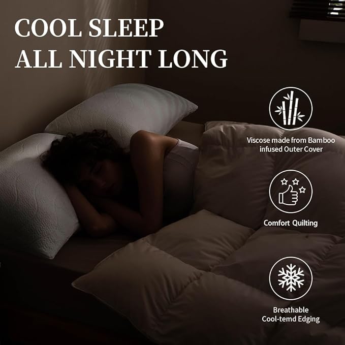 Memory Foam Pillows for Sleeping,Pillows Queen Size Set of 2 Adjustable Loft Bed Firm or Soft Pillows for Side, Back, Stomach, Hot Sleepers