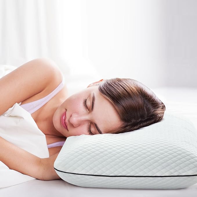 Best Soft Memory Foam Pillow, Ventilated and Breathable Cooling Pillow for Sleeping,Oeko-TEX & CertiPUR-US Double Certification,23.5x14x4.5 Inches (1 Pack)