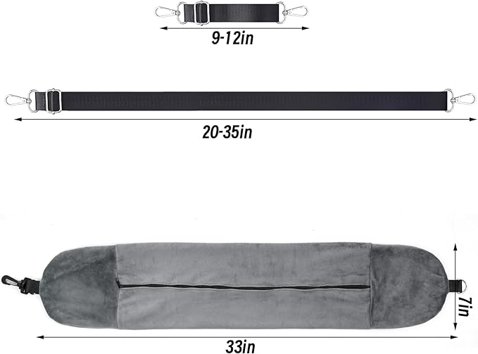 Stuffable Pillowcase Travel for Extra Luggage Velvet Stuffable Neck Pillows Storage Fits Short Trip Essential Multifunctional Adjustable U-Shaped Gray