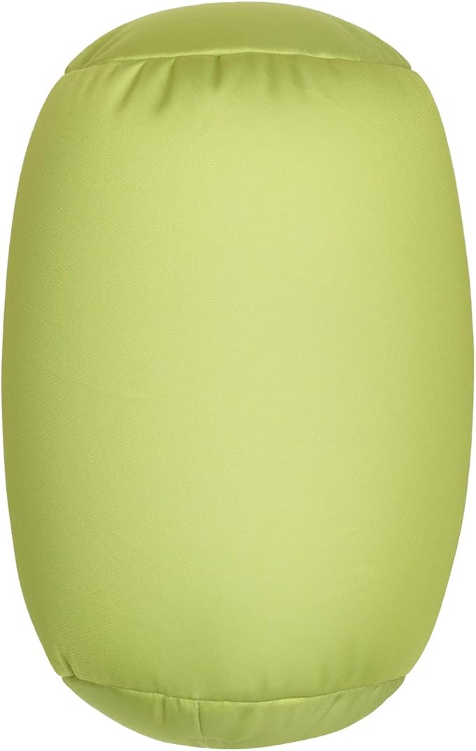 Microbead Body Pillow, Tube Microbead Bolster Bean Smooth Cool Pillow Neck Cervical Roll Pillow for Sleeping 7 x 12Inch Throw Travel Pillow (Olive Green)