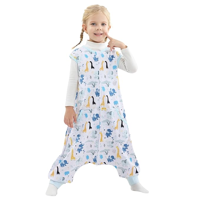 WONDAY Toddler Sleeping Sack, Sleep Sack 2t-3t, Sleep Sack Early Walkers Baby Wearable Blanket, Sleeping Bag Toddler Baby Sleep Sack with Feet, Sleeveless Sleep Sack for Toddlers