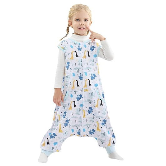 WONDAY Toddler Sleeping Sack, Sleep Sack 2t-3t, Sleep Sack Early Walkers Baby Wearable Blanket, Sleeping Bag Toddler Baby Sleep Sack with Feet, Sleeveless Sleep Sack for Toddlers