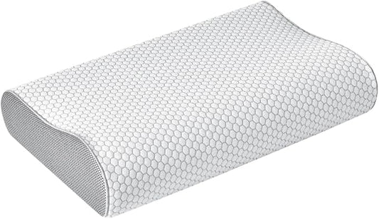 Cervical Memory Foam Pillows Neck Shoulder Pain Relief Ergonomic Orthopedic Sleeping Neck Contoured Support Pillows Side Back Stomach Sleeper Pillow for Bed