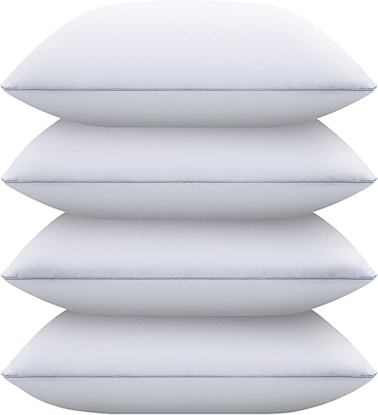 Bed Pillows for Sleeping King Size Set of 4,Down Alternative Filling,Pillows for Back,Stomach or Side Sleepers
