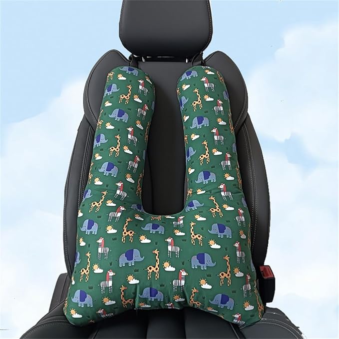 Car Travel Pillow for Kids Adults Soft Neck Pillow Head and Body Support Pillow Breathable Seat Pillow Car Aircraft Travel Pillow Neck Support Pillow Cushion for Long Journey Travel Accessories