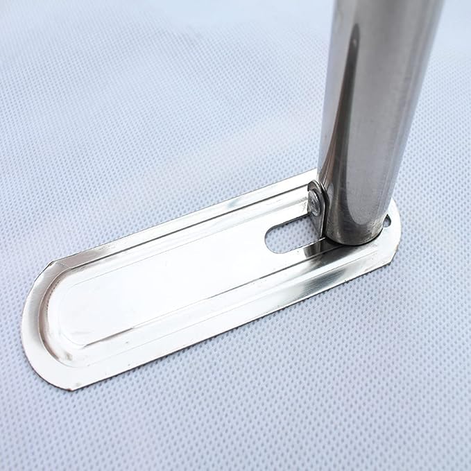 Mengersi Canopy Bed Frame Post Stainless Steel Four Corner Bed Canopy Poles Mosquito Net Frame Bracket Fit for Metal Bed Wood Bed Twin Size (Silver)