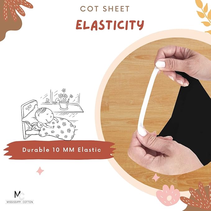 Pack of 12 Cot Sheet for Daycare Preschool Cot Bed -Polyblend Fabric with Corner Elastic Cots Sheets Fits On 22" X 52" Inches Size Toddler and Preschool Daycare Cot Black 22 X 52 Size