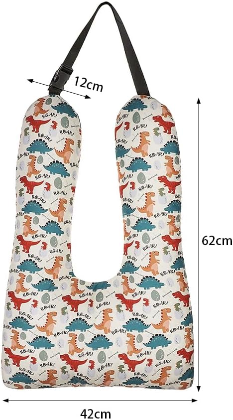 Car Travel Pillow for Kids Adults Soft Neck Pillow Head and Body Support Pillow Breathable Seat Pillow Car Aircraft Travel Pillow Neck Support Pillow Cushion for Long Journey Travel Accessories