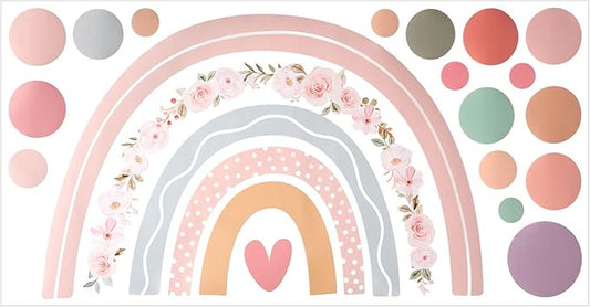 uxcell 18 Pcs (1 Sheet) Polka Dots Wall Sticker, PVC Peel and Stick Rainbow Wall Decal Sticker for Bedroom Classroom, Colorful