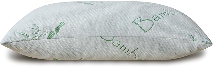 Shredded Memory Foam Pillows Set of 1, Cooling Zippered Breathable Memory Foam Bed Pillow for Sleeping 1 Pack, Queen Size Firm Pillow Gel for Neck Support, Hotel Quality Rest Pillow 20" x 30" Queen