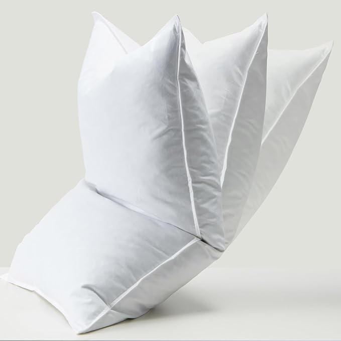 WOLKI Feather Down Alternative Pillows King Size Set of 2, 100% Soft Cotton Shell Bed Pillow, Hotel Sleeping Pillow for Back, Stomach or Side Sleepers 20x36