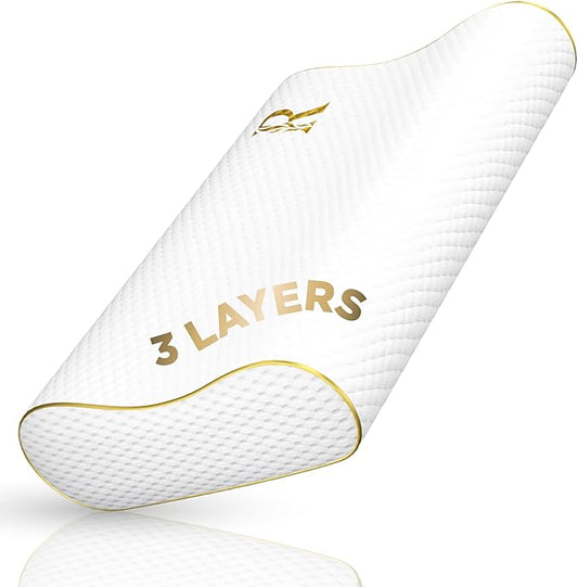 Royal Therapy Memory Foam Pillow, Cervical Pillow, King Contour Pillow, Side Sleeper Pillow, Orthopedic Pillow, Neck Support Pillow, Pillow for Neck Pain, Pillow for Side Sleepers, CertiPUR-US