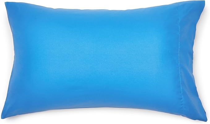 Amazon Basics 5 Piece Microfiber Kid's Bed-in-a-Bag Bedding Set, Twin, Blue, Solid