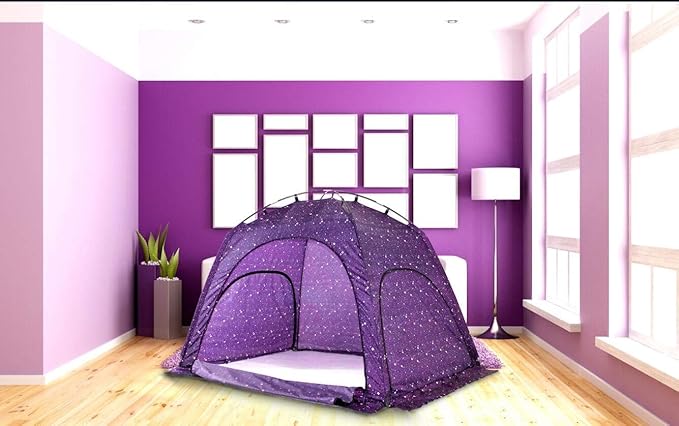 Laylala® Indoor Privacy and Play Tent on Bed Sleep Cozy in Drafty Room,Privacy Tent on Bed for Warm(Starlight)