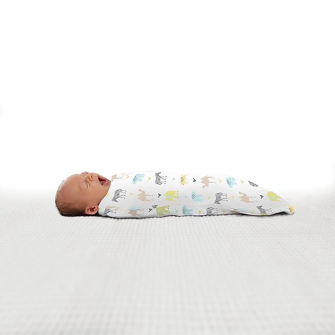 SwaddleMe Pod – Size Newborn, 0-2 Months, 2-Pack (Lil Wild One) No Wrap Zip-Up Newborn Swaddle Creates A Cozy Feeling for Baby and Helps Prevent Startle Reflex