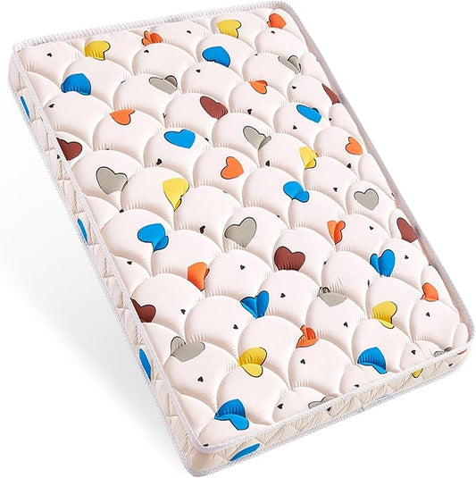 Pack and Play Mattress - 38" x 26"- Premium Cotton Fabric Playpen Mattresses, Safety Reinforced Play Yard Mattress - Fits for Graco & Baby Trend & Pamo Babe Playard, Firm Support and Comfort Foam