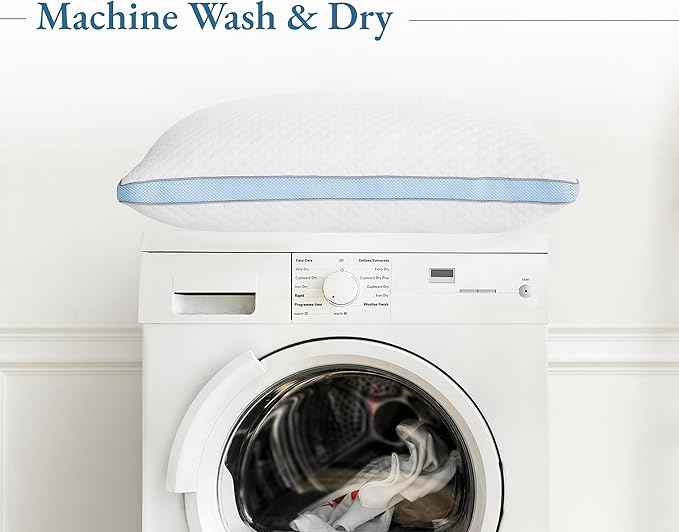 California Design Den Luxury Queen Size Pillow - Adjustable Loft Memory Foam - Soft Down Alternative - Cooling Luxury Hotel Pillows for Back, Stomach or Side Sleepers - Medium Soft, CertiPUR-US