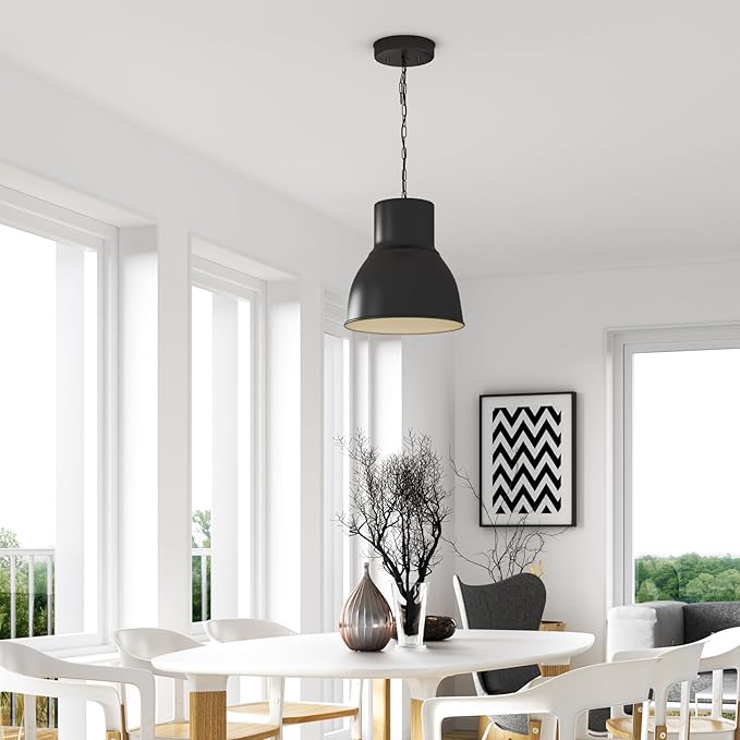 Biaungdo 5 Inch Ceiling Lighting Canopy Kit, Black Pendant Light Canopy Kit Metal Chandelier Ceiling Light Plate Cover with All Mounting Hardware for Chandelier Pendant Lighting Fixtures