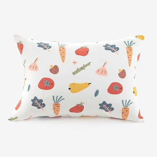 Moonrite 13×18 Toddler Pillow with Pillowcase,100% Cotton Toddler Pillows for Sleeping,Soft Breathable Washable Small Toddler&Kid Pillow for Bed,Mini pillow,Better Naps at Preschool