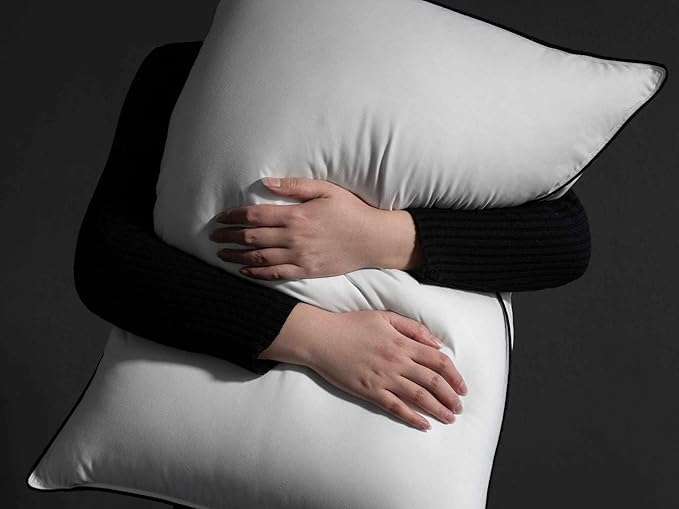 MAXICOZY Hungarian Goose Down Pillow Queen Size Pack of 2, 3-Chamber Bed Pillows Queen Size Set of 2, White Hotel Pillows for Sleeping, 460TC Soft Cotton Blend Shell- Queen (20" x 28"), 2 Pack