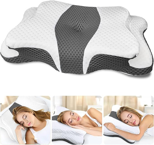 Pain Relief Cervical Pillow for Neck and Shoulder Support,Hollow Design Cervical Memory Foam Pillows, Orthopedic Ergonomic Neck Pillow,Contour Bed Pillow for Side,Back,Stomach Sleeper…