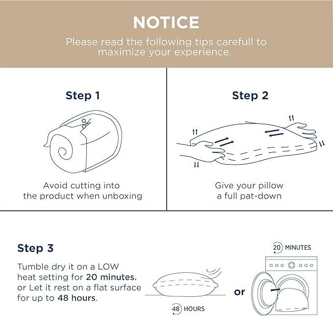 Bedsure Luxury Goose Feathers Down Pillow - 300 Thread Count Cotton Cover Gusseted Hotel Collection Bed Queen Pillow, Ultra-Soft High Elasticity Sorona Fiber Layer Pillows (1, Peyote, Standard)