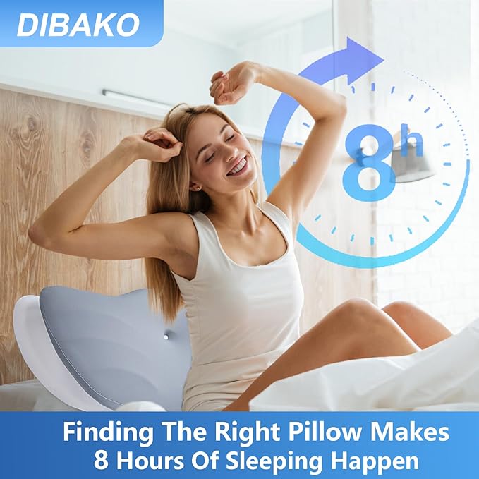 Cervical Neck Pillow, Memory Foam Pillows for Neck Pain Relief, Ergonomic Neck Support Pillow for Sleeping, Cooling Shark Tail Contour Bed Pillows for Side, Back & Stomach Sleepers