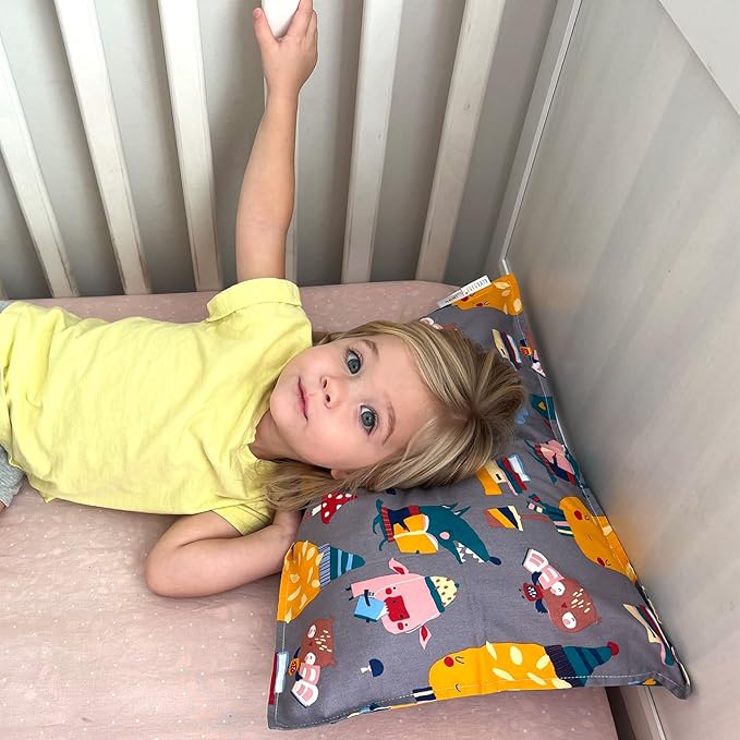 ALVABABY Toddler Pillowcases-Cotton Pillow Cover Fits 13 x 18 or 12x 16 Kids Bedding Pillow 2 Pack Envelope Pillow Covers for Babies Kids Children Boys Girls Sleeping and Travel 2TPW24