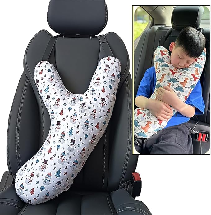 Car Travel Pillow for Kids Adults Soft Neck Pillow Head and Body Support Pillow Breathable Seat Pillow Car Aircraft Travel Pillow Neck Support Pillow Cushion for Long Journey Travel Accessories