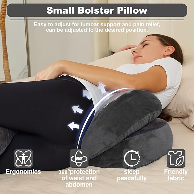 Pregnancy Pillow for Pregnant Women Sleeping, Maternity/Pregnancy Body Pillow Support for Back, Legs, Belly, HIPS of Pregnant Women Grey, Small