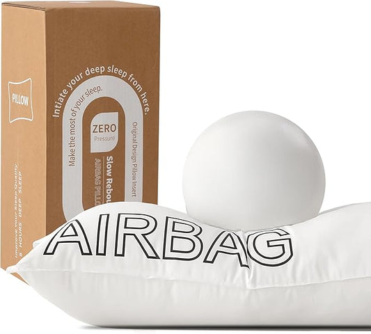 Luxury Supportive & Fluffy Soft Standard Size Bed Pillow, Hotel Sleeping Pillow for Side Back Sleepers to Relieve Neck Pain, Hold Shape Premium Feather Down Alternative Pillow w/Cooling Smooth Cover