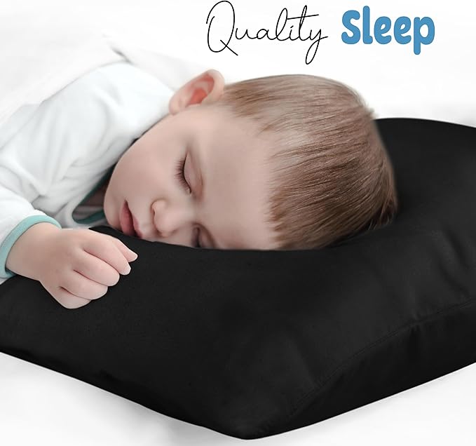 Utopia Bedding Toddler Pillow Cases - 2 Pack - Envelope Closure - Soft Brushed Microfiber Fabric - Shrinkage and Fade Resistant Pillow Covers 13 X 18 Inches (Toddler, Black)
