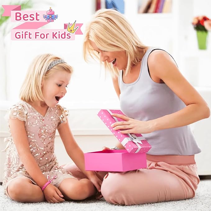 South to East Princess Bed Canopy for Girls with Glowing Stars, Pink Canopy for Girls Room, Bed Canopy Curtains from Ceiling for Twin Beds, Full Size Beds, Ideal Gift for Girls, Fire Retardant Fabric