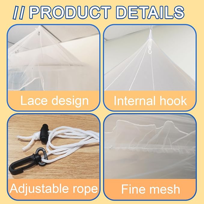 Daksha Princess Bed Canopy for Girls Room, Top and Door Trim with Lace Design, White Bed Canopy with Ruffles Fits Single, Twin, Full, and Queen Beds, Bedroom Decoration