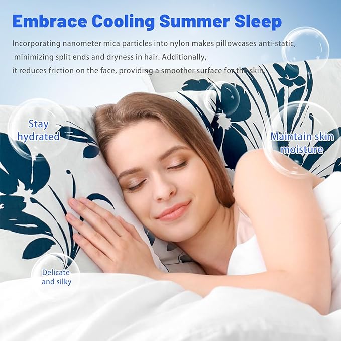 Cooling Pillow Cases for Hot Sleepers - Double Side Arc-Chill Q-Max>0.5 Cooling Fiber Cool Pillow Cases 2 Pack - Breathable Soft Cold Pillow Cases with Hidden Zipper (20" x 36")