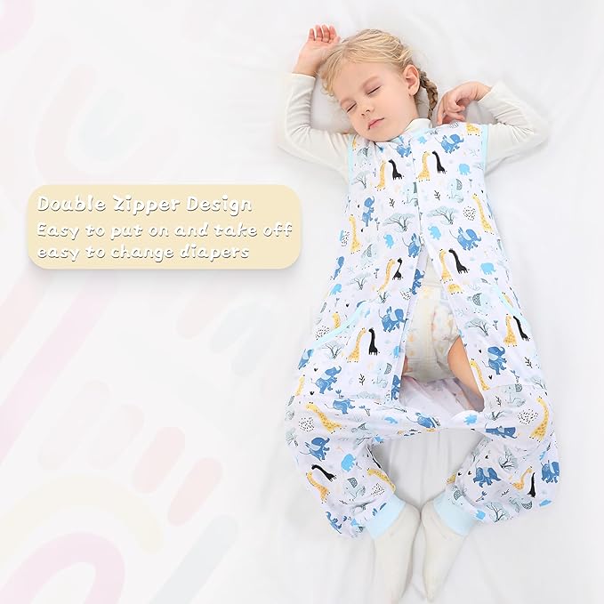 WONDAY Toddler Sleeping Sack, Sleep Sack 2t-3t, Sleep Sack Early Walkers Baby Wearable Blanket, Sleeping Bag Toddler Baby Sleep Sack with Feet, Sleeveless Sleep Sack for Toddlers