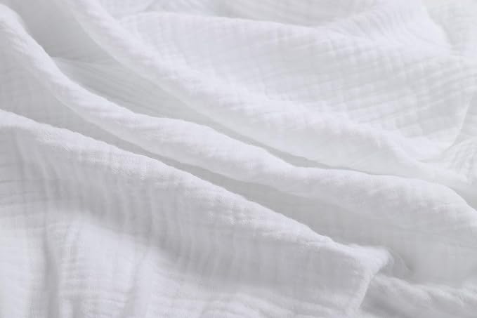 Muslin Bassinet Sheets 30"x 16" Compatible with Fisher-Price Soothing Motions and Dream On Me Lacy Baby Bassinet, 2 Pack 100% Cotton, White and Grey