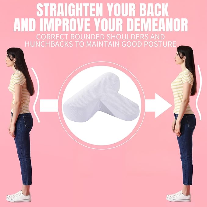 BALAPET Cervical Pillow,Neck and Shoulder Relax Pillows Contour Memory Foam Pillow,Ergonomic Neck Support Pillow Corrects Round Shoulders and Improves Cervical and Spinal Pain Suitable for Sleeping