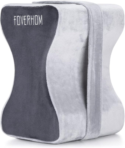 foverhom Memory Foam Knee Pillow,Orthopedic Leg Pillow for Sciatica Relief,Back Pain, Pregnancy, Leg Pain, Hip Pain and Sciatica Relief