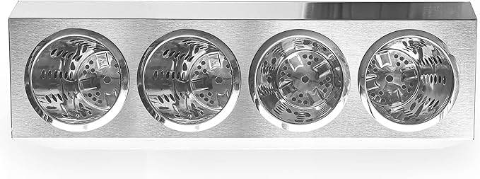 Flatware Organizers Stainless Steel Cylinder Flatware Silverware Utensil Holder Organizer Caddy (4 holes)