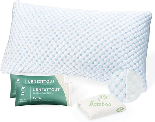 Side Sleeper Pillows for Adults Cooling Pillows for Hot Sleepers Support Adjustable Bed Pillow King Pillow with 2 Extra Fill