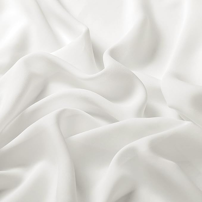 Fragrantex Beige Sheer Scarf Valance Window Curtain Soft Chiffon Extra Long Canopy Bed Curtains Panel for Kids Room Living Room,Swag Valance Wedding Arch Backdrop Curtain 52W x 256L,1 Panel