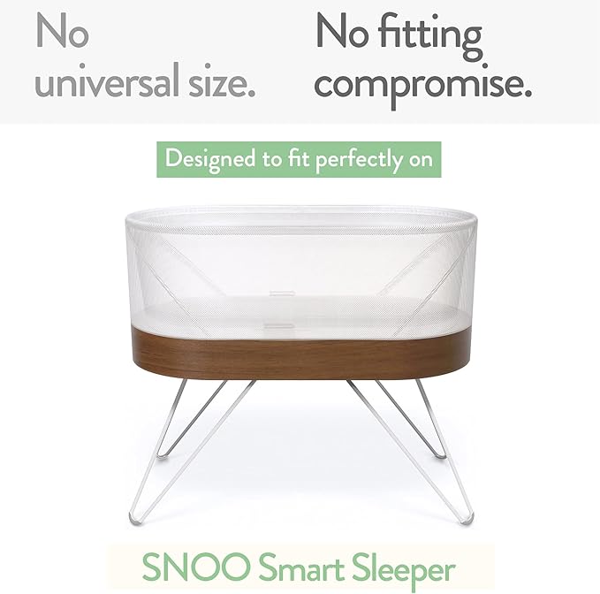 Bassinet Fitted Sheets Compatible with SNOO Happiest Baby Oval Bassinet – Snuggly Soft 100% Jersey Cotton – Beige + Rusty Brown – 2 Pack