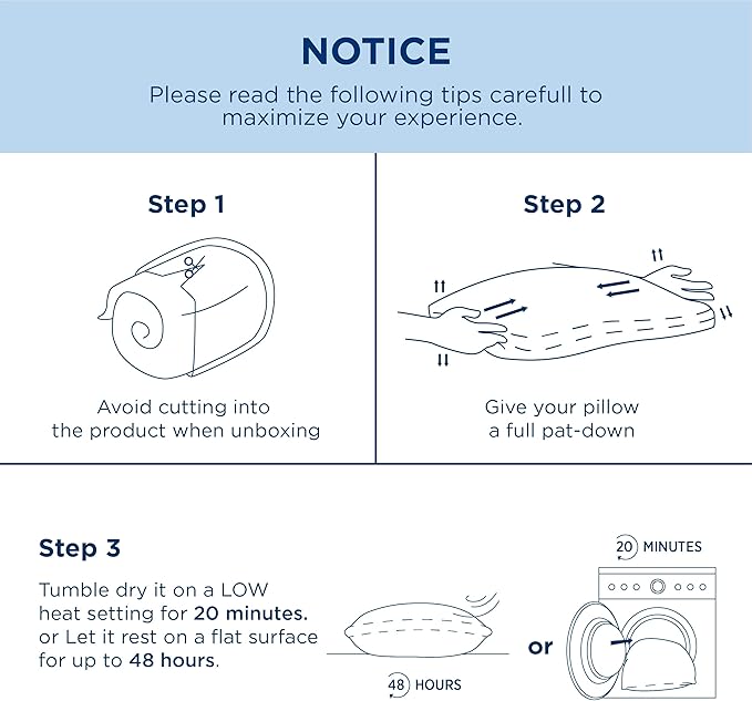 Bedsure Hotel Pillows - Luxury Bed Pillows for Sleeping with Decoration Strip Breathable Cover Soft & Supportive Pillows for Side, Back or Stomach Sleepers (2, Blue, Standard)