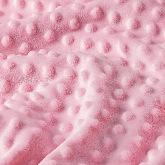 DaysU Silky Micro Soft Plush Baby Blankets for Girls with Print Floral Pattern and Soothing Raised Dots, Double Layer Bed Throws for Toddler Cot, Butterfly Floral, Mint Green, 50x60 Inches